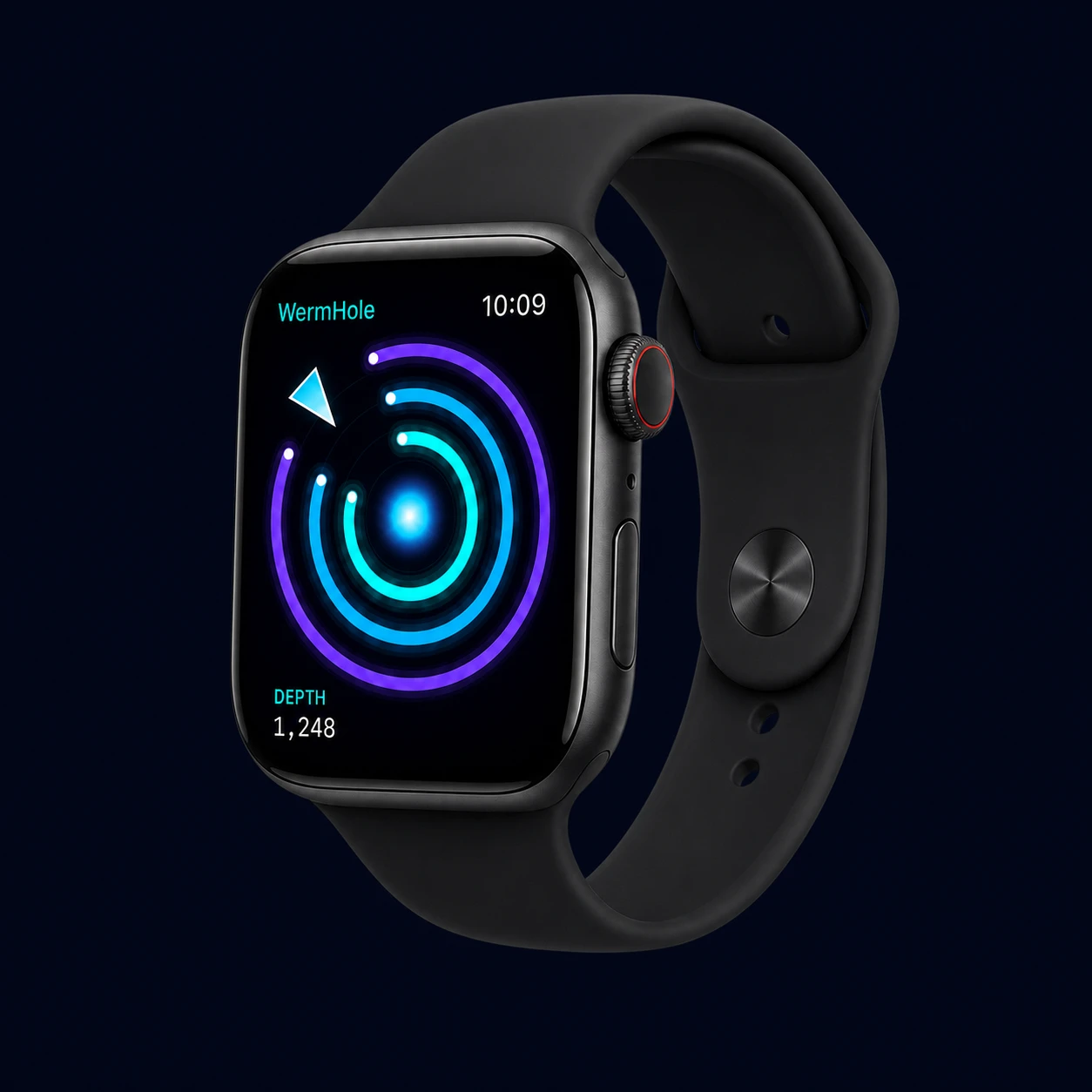 WermHole game on a smartwatch